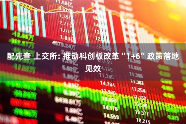 配先查 上交所: 推动科创板改革“1+6”政策落地见效